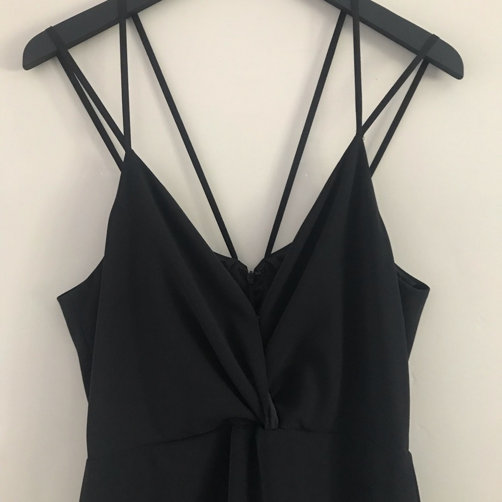 NWT Parker Black | Black Crepe Front Slit Maxi Dress | 4 - Picture 10 of 15